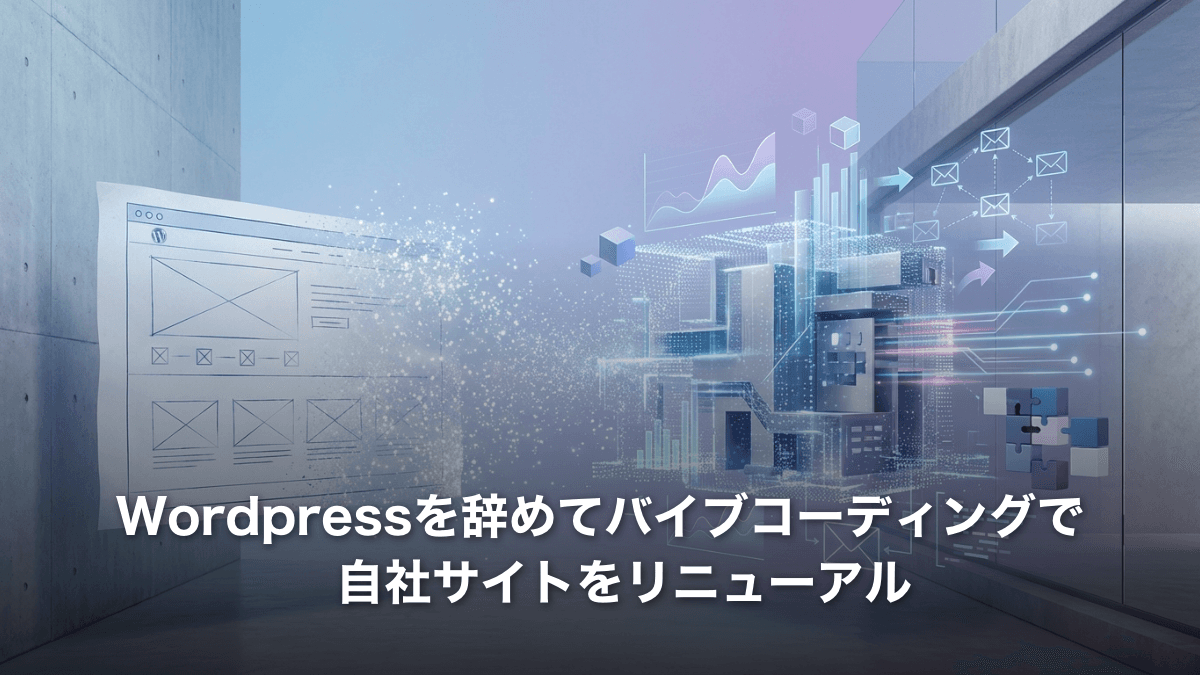 WordPressからバイブコーディングへ——2週間で自社サイトをゼロから再構築した話