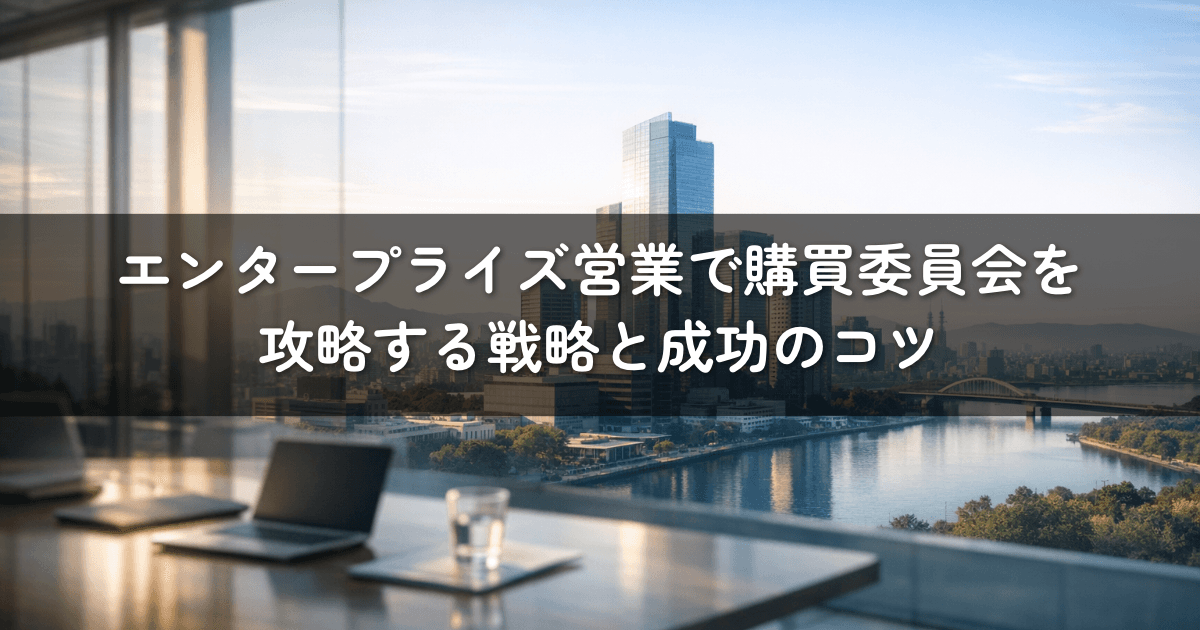エンタープライズ営業で購買委員会を攻略する戦略と成功のコツ